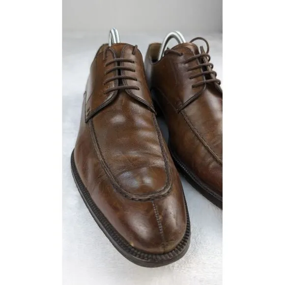 Magnanni Split Toe‎ Brown Mens Dress Shoes size 9.5 11323