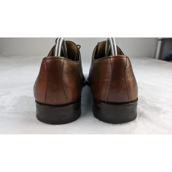 Magnanni Split Toe‎ Brown Mens Dress Shoes size 9.5 11323