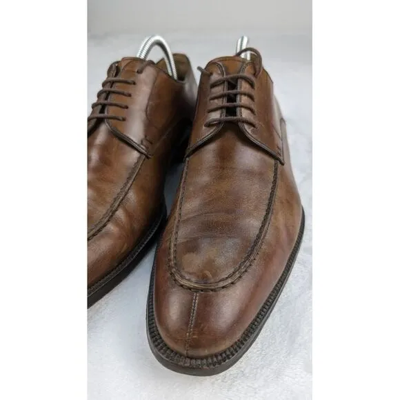 Magnanni Split Toe‎ Brown Mens Dress Shoes size 9.5 11323