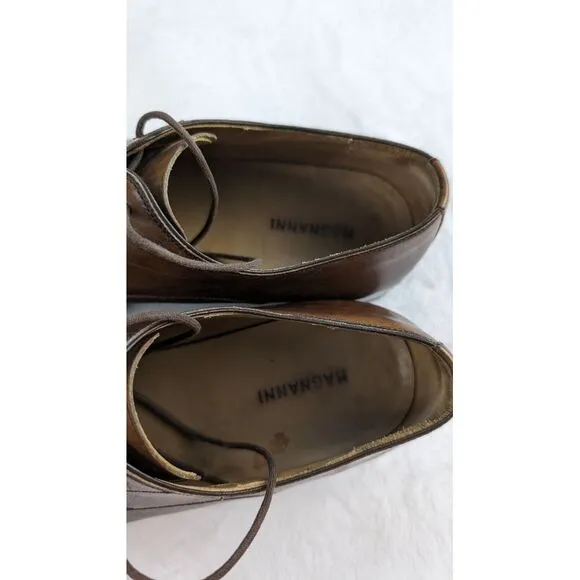 Magnanni Split Toe‎ Brown Mens Dress Shoes size 9.5 11323