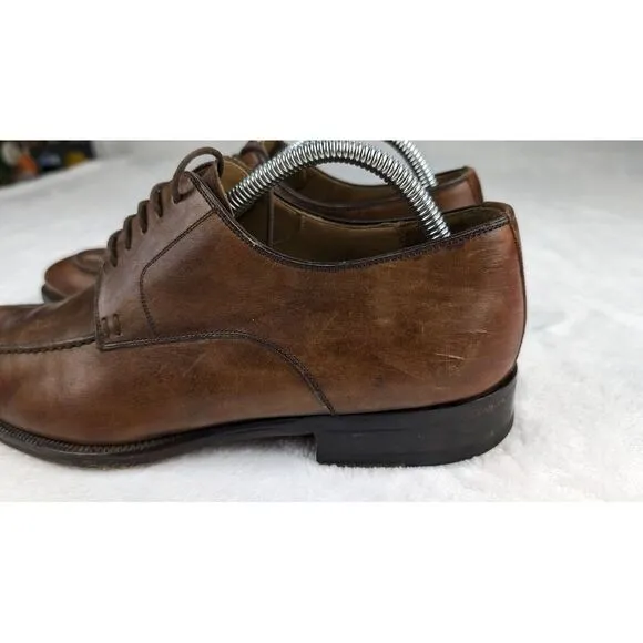 Magnanni Split Toe‎ Brown Mens Dress Shoes size 9.5 11323