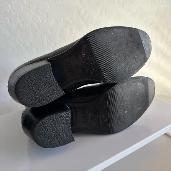Maison Martin Margiela Black Leather Tuxedo Boot with Cuban Heel