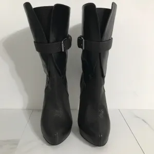 Maiyet Black High Heel Boots with Buckle Detail