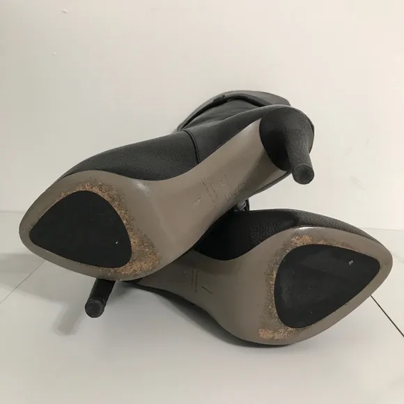 Maiyet Black High Heel Boots with Buckle Detail