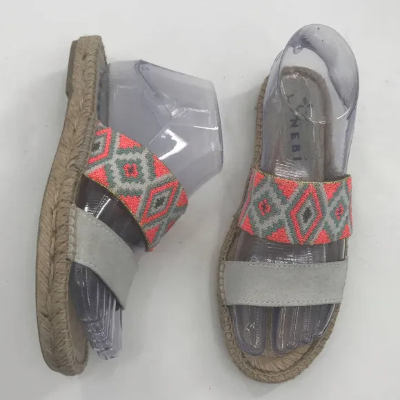 Manebi Embroidered Aztec Espadrille Sandals
