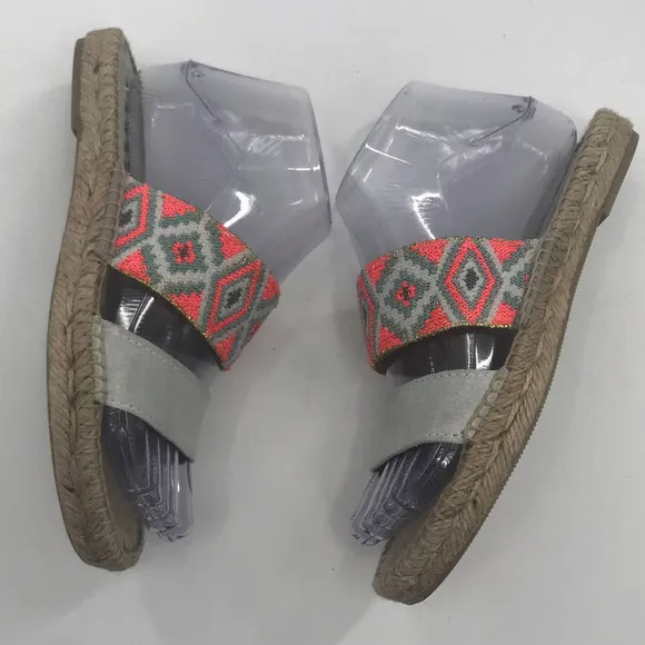 Manebi Embroidered Aztec Espadrille Sandals