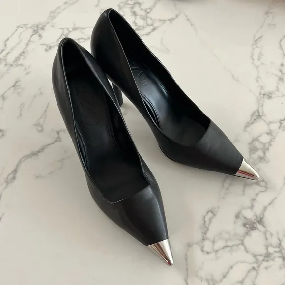 Mango Wally Metal Pointed Toe Court Shoes – Size 40 (US 9)​