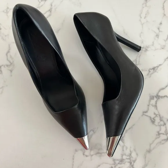 Mango Wally Metal Pointed Toe Court Shoes – Size 40 (US 9)​