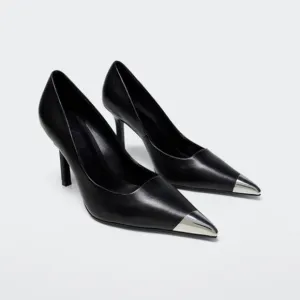 Mango Wally Metal Pointed Toe Court Shoes – Size 40 (US 9)​