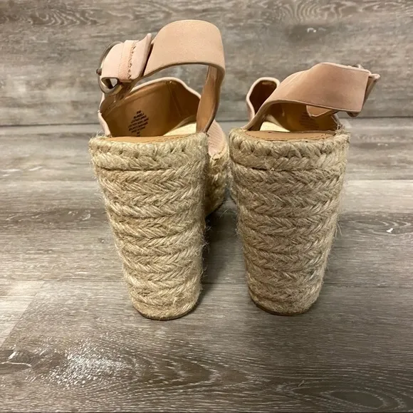 Marc Fisher | Andela Espadrille Wedge Slingback Sandals Light Pink Size 9.5