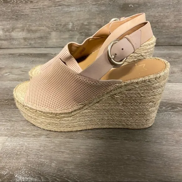 Marc Fisher | Andela Espadrille Wedge Slingback Sandals Light Pink Size 9.5