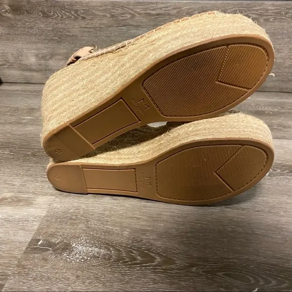 Marc Fisher | Andela Espadrille Wedge Slingback Sandals Light Pink Size 9.5