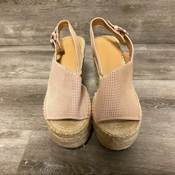 Marc Fisher | Andela Espadrille Wedge Slingback Sandals Light Pink Size 9.5