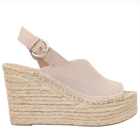 Marc Fisher | Andela Espadrille Wedge Slingback Sandals Light Pink Size 9.5