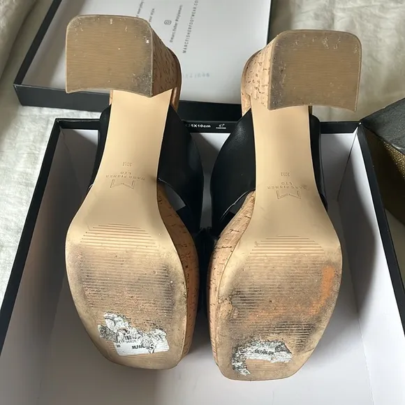 Marc Fisher Farlow Women's Black Platform Sandals