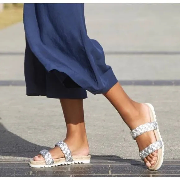 Marc Fisher Jaimee White Braided Espadrille Sandal