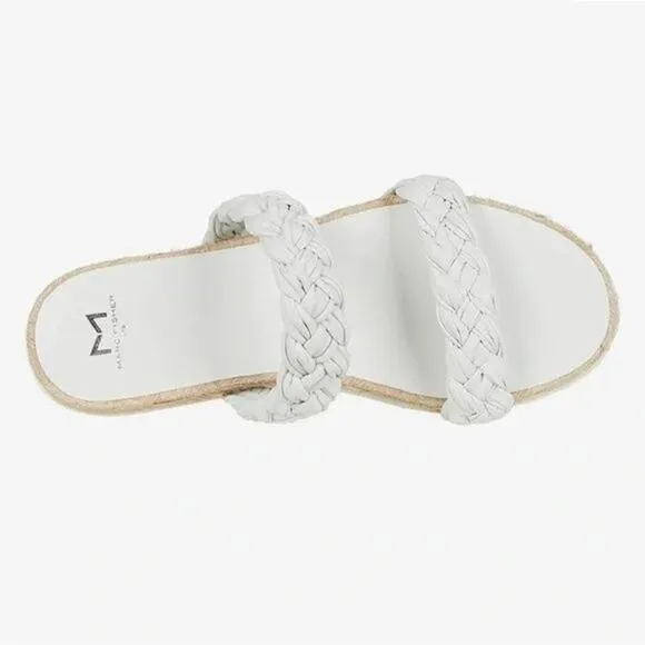 Marc Fisher Jaimee White Braided Espadrille Sandal