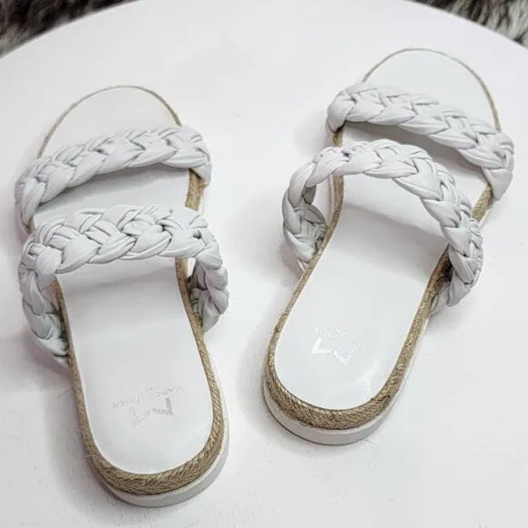 Marc Fisher Jaimee White Braided Espadrille Sandal