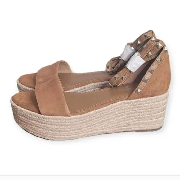 MARC Fisher Jazlyn Suede Espadrille Wedge Sandals Size 8