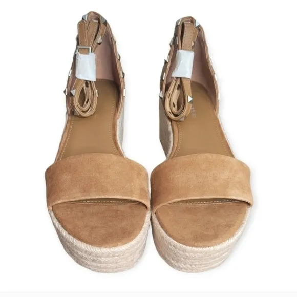 MARC Fisher Jazlyn Suede Espadrille Wedge Sandals Size 8