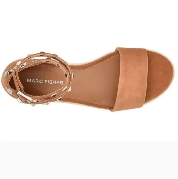 MARC Fisher Jazlyn Suede Espadrille Wedge Sandals Size 8