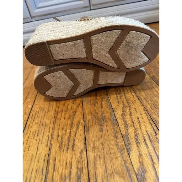 Marc Fisher LTD Adalyn Espadrille Wedge Sandals 9.5M EUC Brown