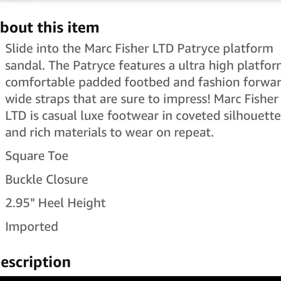 Marc Fisher LTD leather PATRYCE Platform Espadrille Sandal NWT NIB