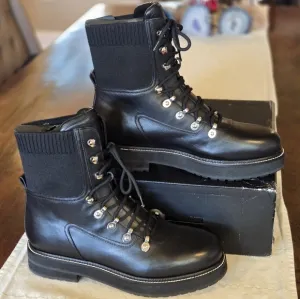 Marc Fisher Ltd MLELWA Leather Combat Boots 11M