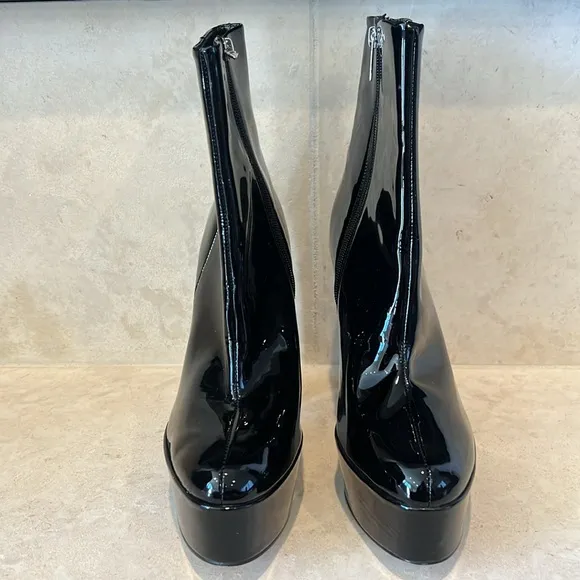 Marc Fisher Platform Leather Boots Black