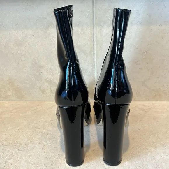 Marc Fisher Platform Leather Boots Black