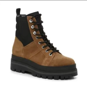 Marc Fisher Sashia Platform Women's Combat Brown Boots Size 8.5