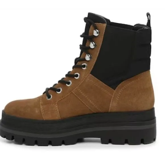 Marc Fisher Sashia Platform Women's Combat Brown Boots Size 8.5