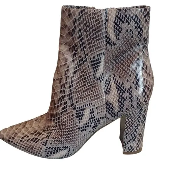 Marc Fisher Snakeskin Boots 8.5M