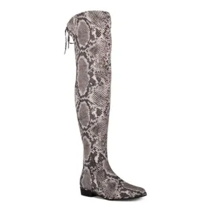 MARC FISHER Womens Gray Drawstring Humor Almond Toe Block Heel Zip-Up Boots 5.5