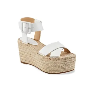 Marc Fisher Women's Randall Espadrille Wedge Sandals White