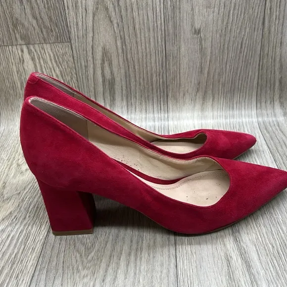 MARC FISHER ZALA BLOCK HEEL POINTY TOE PUMP