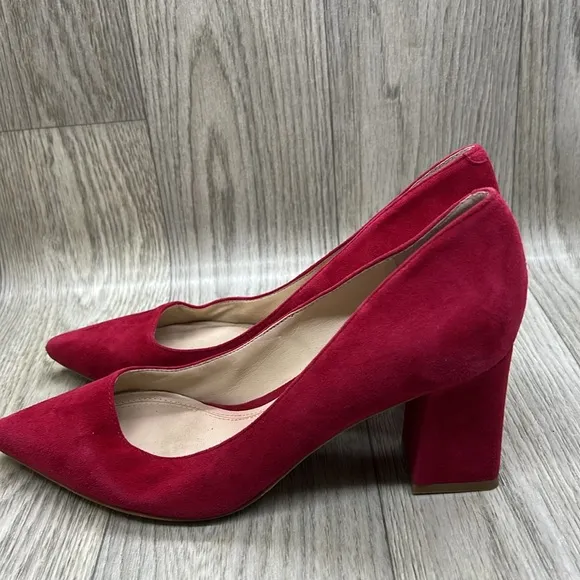 MARC FISHER ZALA BLOCK HEEL POINTY TOE PUMP