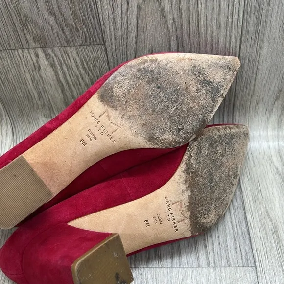 MARC FISHER ZALA BLOCK HEEL POINTY TOE PUMP