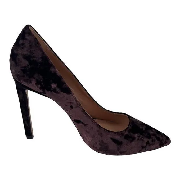 Marco Barbabella Italy Pumps Velvet Brown Heels Women's Sz 35 / 5 NIB $600