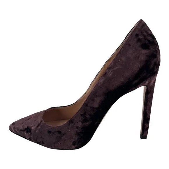 Marco Barbabella Italy Pumps Velvet Brown Heels Women's Sz 35 / 5 NIB $600