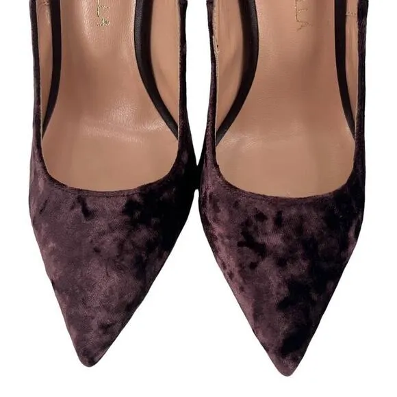 Marco Barbabella Italy Pumps Velvet Brown Heels Women's Sz 35 / 5 NIB $600