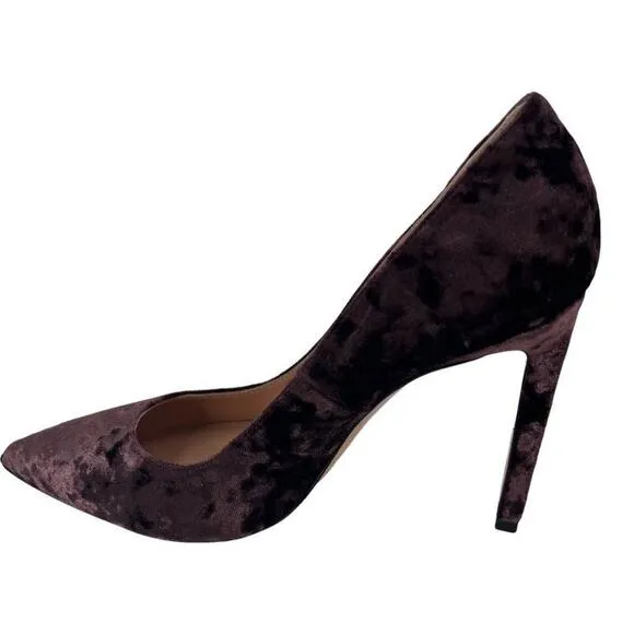 Marco Barbabella Italy Pumps Velvet Brown Heels Women's Sz 35 / 5 NIB $600