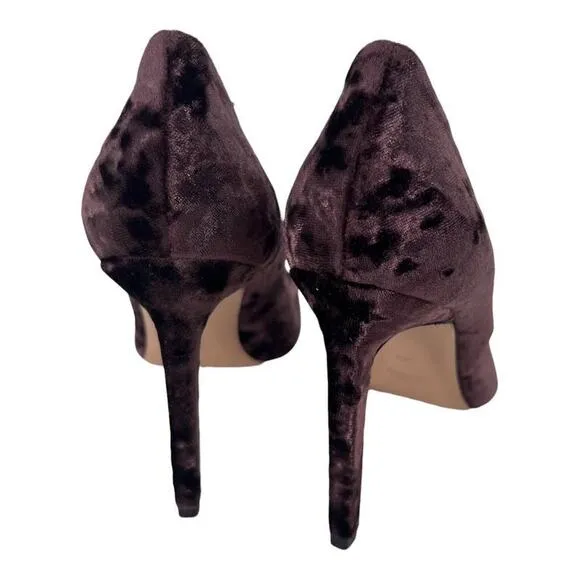 Marco Barbabella Italy Pumps Velvet Brown Heels Women's Sz 35 / 5 NIB $600