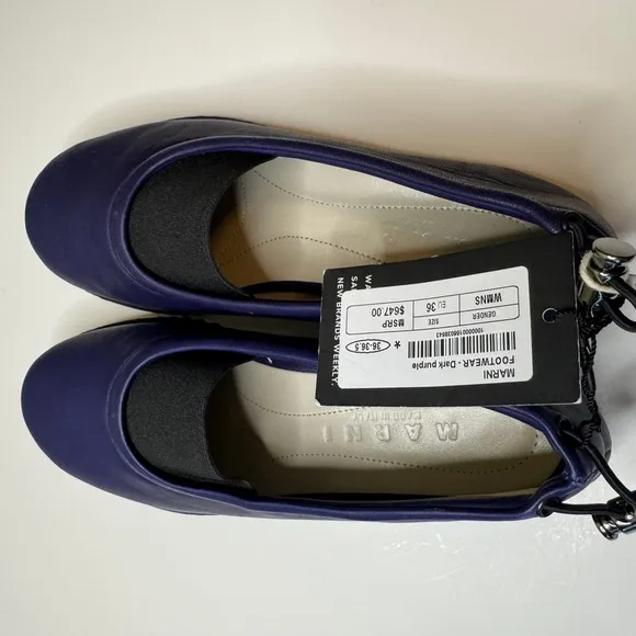 Marni Soft Leather Ballet Flats. Size 36