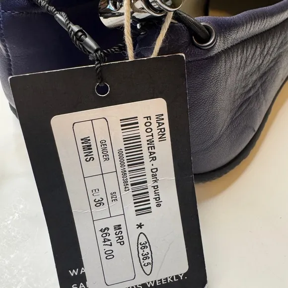 Marni Soft Leather Ballet Flats. Size 36