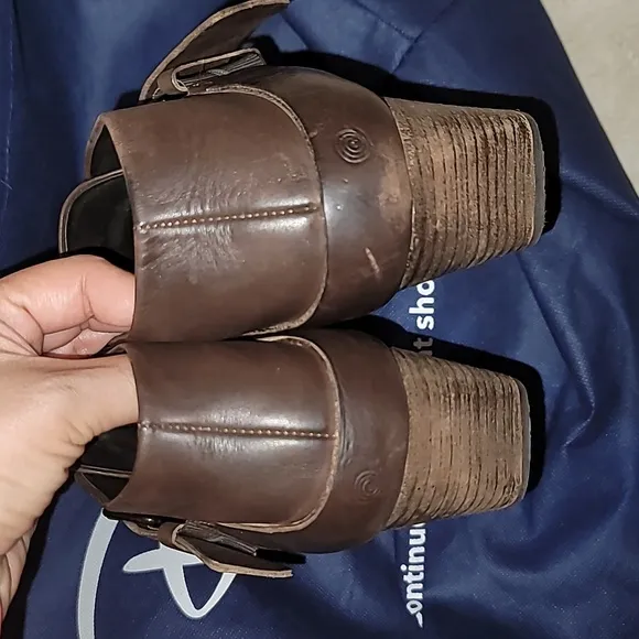 Marsell booties brown Italian leather buckle lagenlook euro 39 (S1)