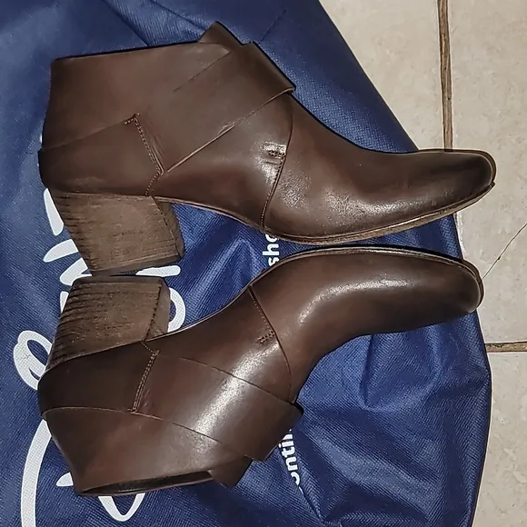 Marsell booties brown Italian leather buckle lagenlook euro 39 (S1)