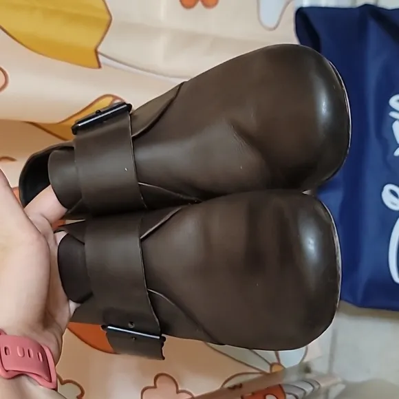 Marsell booties brown Italian leather buckle lagenlook euro 39 (S1)