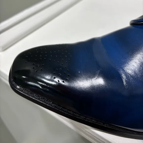 Masimo New York Royal Blue/Black Lace Up Oxford Dress Shoes-size 10.5