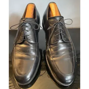 Massimo Emporio Mens Black Leather Lace-Up Oxford Dress Shoes Black Spain SZ 10M
